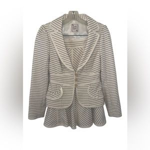 Nanette Lapore Cream|Brown Dot Suit Set